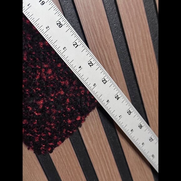 New Banana Republic Jacket 2 / XS Women Black Red Tweed Moto Biker Full Zip Wool - Picture 6 of 9